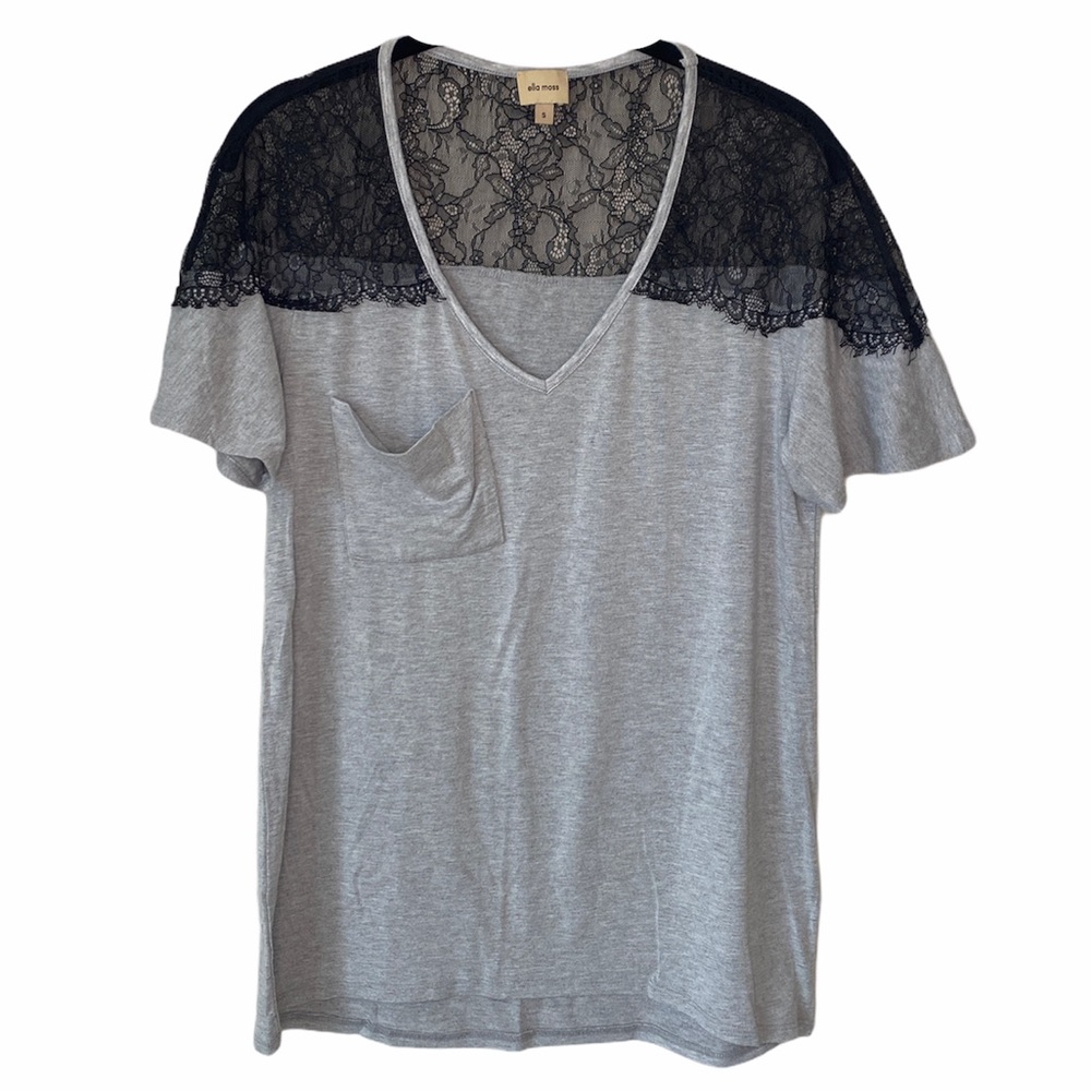 Ella Moss | Lace Shoulder Tee